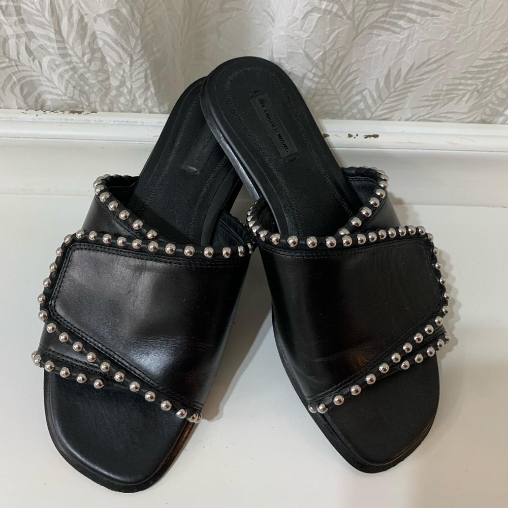 ALEXANDER WANG Leidy Studded Leather Slides